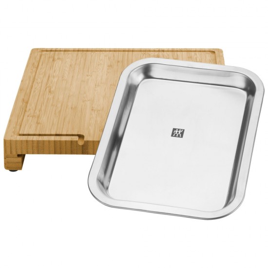 ZWILLING BBQ+ Vágódeszka csepegtető tálcával 39x30 cm bambusz