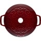 Staub öntöttvas edény | Grenadine-vörös | kerek | 24 cm | 3,6l