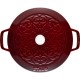 Staub öntöttvas edény | Grenadine-vörös | kerek | 24 cm | 3,6l