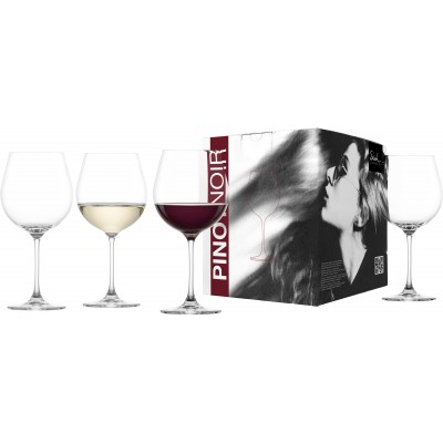 Eisch VINEZZA 4 db Burgundy pohár díszdobozban 6,3dl 220 mm
