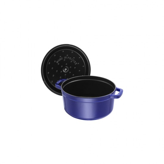 Staub öntöttvas edény| sötétkék | kerek 26 cm | 5,25l