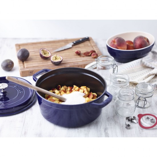 Staub öntöttvas edény| sötétkék | kerek 26 cm | 5,25l