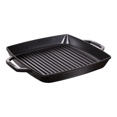 Staub öntöttvas grill | szögletes | fekete | 31 x 31 cm