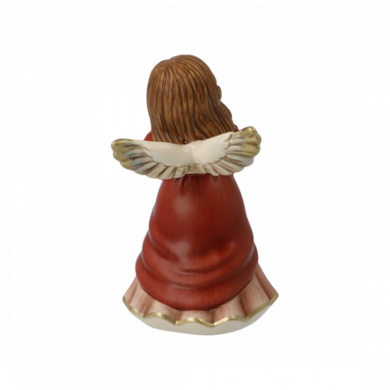 Goebel illatos karácsonyi rózsa  porcelán angyal 8,5 cm