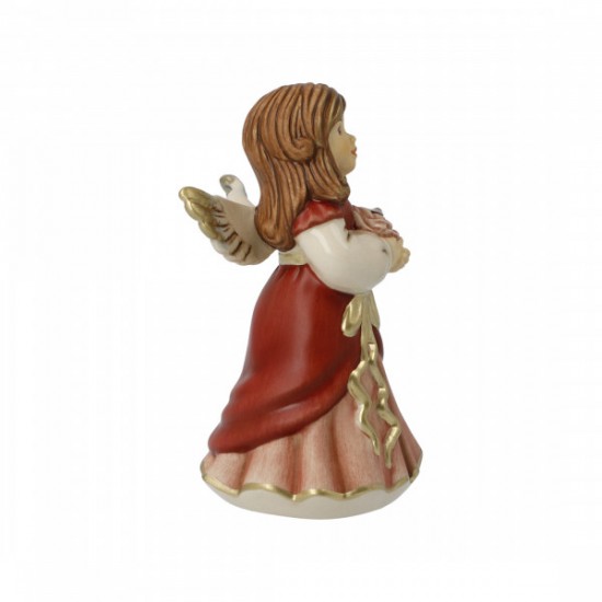 Goebel illatos karácsonyi rózsa  porcelán angyal 8,5 cm