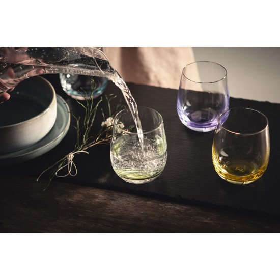 Eisch JESSICA 4 db pohár különböző színekben díszhengerben 3,6dl 95 mm