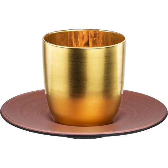 Eisch COSMO COLLECT eszpresszócsésze és csészealj arany-réz 1dl 65 mm