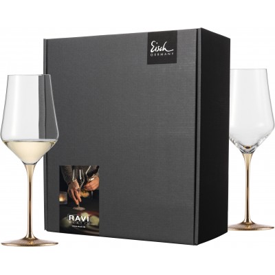 Eisch RAVI GOLD 2 db fehérboros pohár díszdobozban  3,8dl 237 mm