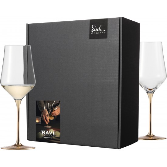 Eisch RAVI GOLD 2 db fehérboros pohár díszdobozban  3,8dl 237 mm