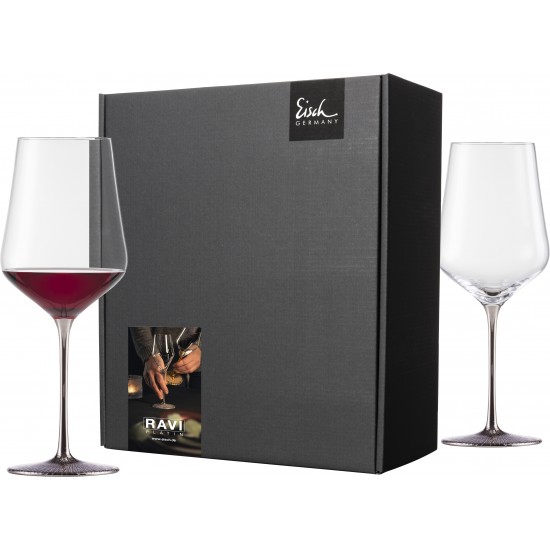 Eisch RAVI PLATINUM 2 db Bordeaux pohár díszdobozban  6,2dl 253 mm