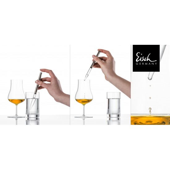 Eisch GENTLEMAN Whisky-Rum Pipetta készlet arany díszhengerben