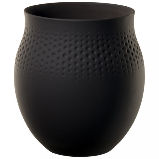 Manufacture Collier noir fekete váza Perle No.1 16,5x16,5x17,5cm