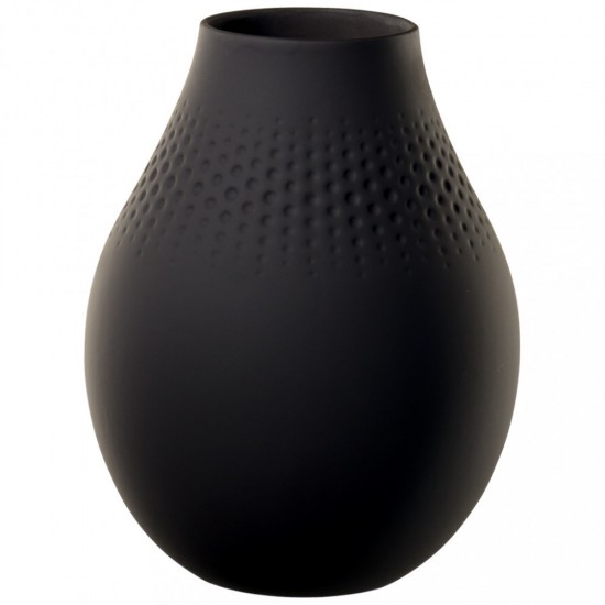 Manufacture Collier noir fekete váza Perle No.2 16x16x20cm