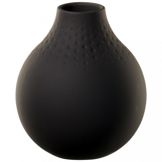 Manufacture Collier noir fekete váza Perle No.3 11x11x12cm