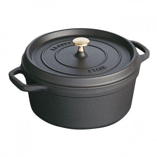 Staub öntöttvas edény | fekete | kerek | 18 cm | 1,7l