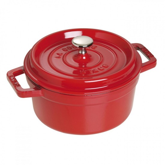 Staub öntöttvas edény | piros | kerek | 20 cm | 2,2l