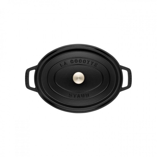 Staub öntöttvas edény | fekete | ovális | 23 cm | 2,35l