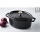 Staub öntöttvas edény | fekete | ovális | 23 cm | 2,35l