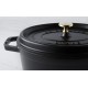 Staub öntöttvas edény | fekete | ovális | 23 cm | 2,35l