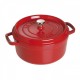 Staub öntöttvas edény | piros | kerek | 26 cm | 5,25l