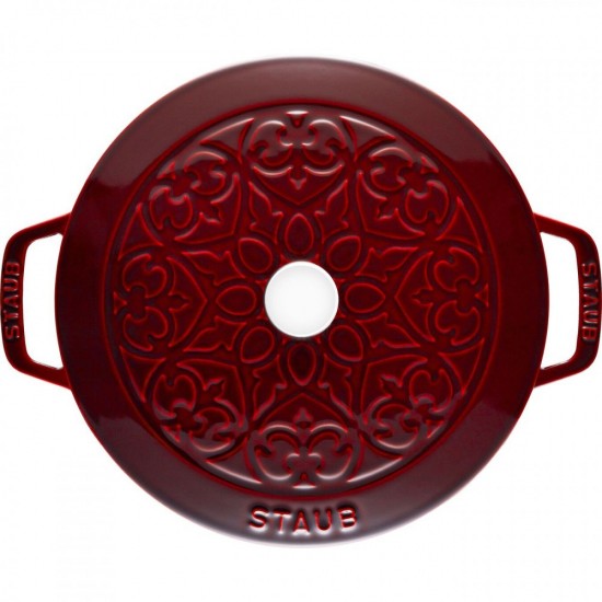 Staub öntöttvas edény | Grenadine-vörös | kerek | 26 cm | 4.90l