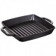 Staub öntöttvas grill | szögletes | fekete | 23 x 23 cm