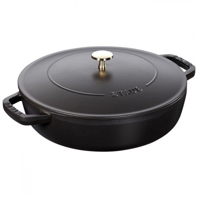 Staub serpenyő Chistera| kerek | fekete 28 cm