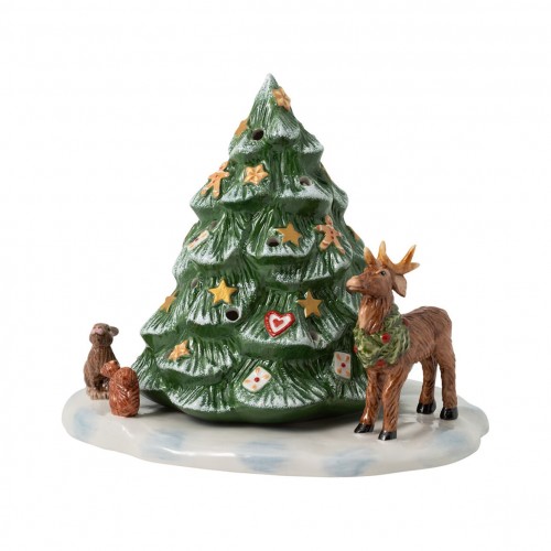 Christmas Toys mécsestartó Karácsonyfa az erdő állataival 23x17x17 cm