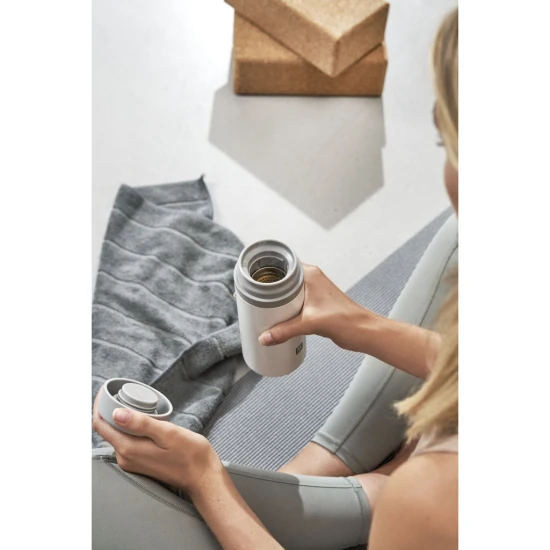 ZWILLING Thermo | tea és gyümölcs tárolóüveg 420 ml | rozsdamentes acél | fehér-szürke