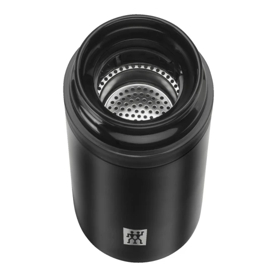 ZWILLING Thermo | tea és gyümölcs tárolóüveg 420 ml | rozsdamentes acél | fekete