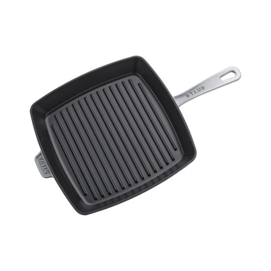 Staub öntöttvas grill | szögletes | fekete | 31 x 31 cm