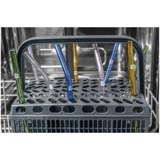 ZWILLING Sorrento | 4 darab üveg szívószál szett piros egyenes