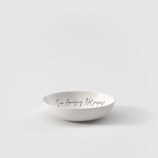 Statement tányér I am amazing. Not perfect 18 cm