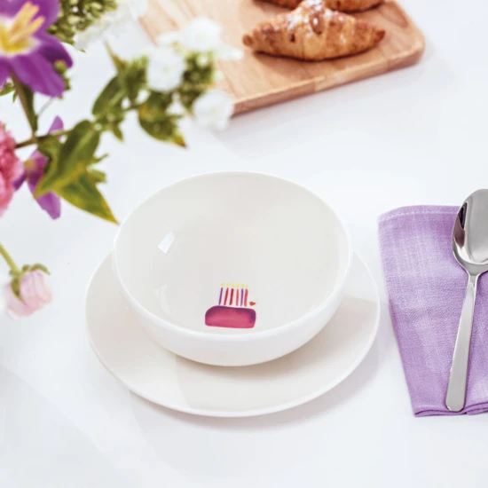 With Love desszertes-reggelizőtányér, Happy Birthday 21 cm