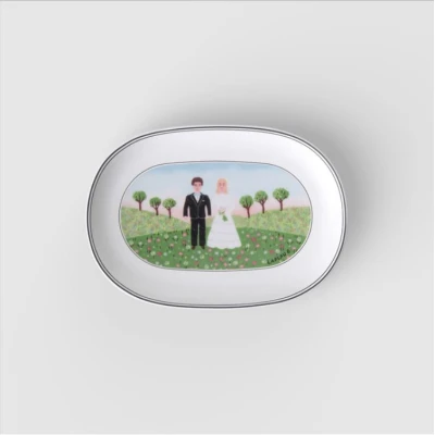 Design Naif Esküvő ováltálka 16 cm