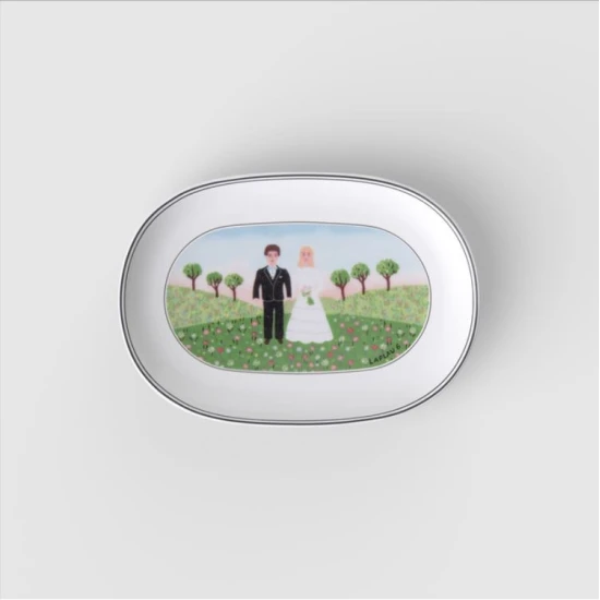 Design Naif Esküvő ováltálka 16 cm