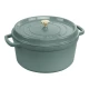 Staub La Cocotte | Cocotte öntöttvas főzőedény 28 cm eukaliptusz | kerek | öntöttvas