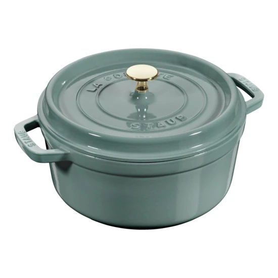 Staub La Cocotte | Cocotte öntöttvas főzőedény 20 cm eukaliptusz | kerek | öntöttvas