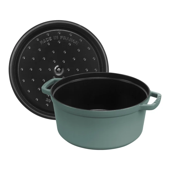 Staub La Cocotte | Cocotte öntöttvas főzőedény 20 cm eukaliptusz | kerek | öntöttvas