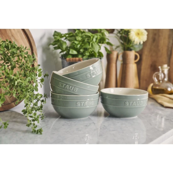 Staub kerámia | tál szett 14 cm |4 darabos | eukaliptusz | kerámia