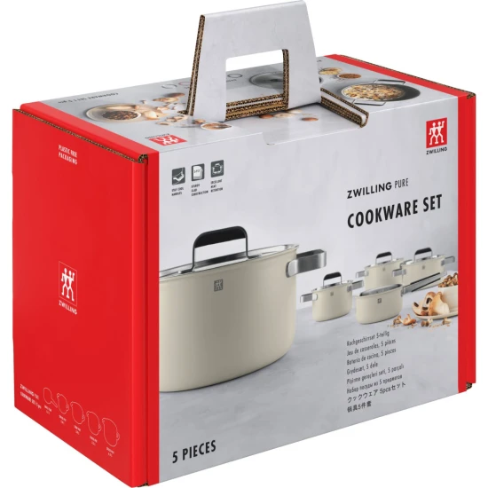 ZWILLING Pure | edénykészlet 5 darabos | kerek | 18/10 rozsdamentes acél | elefántcsont