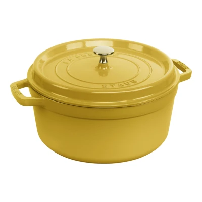 Staub La Cocotte | Cocotte öntöttvas főzőedény 26 cm | citromsárga | kerek | öntöttvas