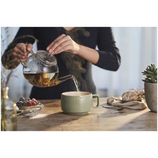 Staub kerámia bögre | eukaliptusz | kerek | 5 dl