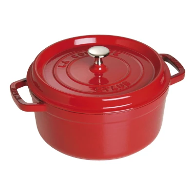 Staub öntöttvas edény | cherry | kerek | 24 cm | 3.70 l