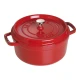 Staub öntöttvas edény | cherry | kerek | 24 cm | 3.70 l