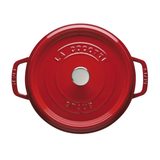 Staub öntöttvas edény | cherry | kerek | 24 cm | 3.70 l