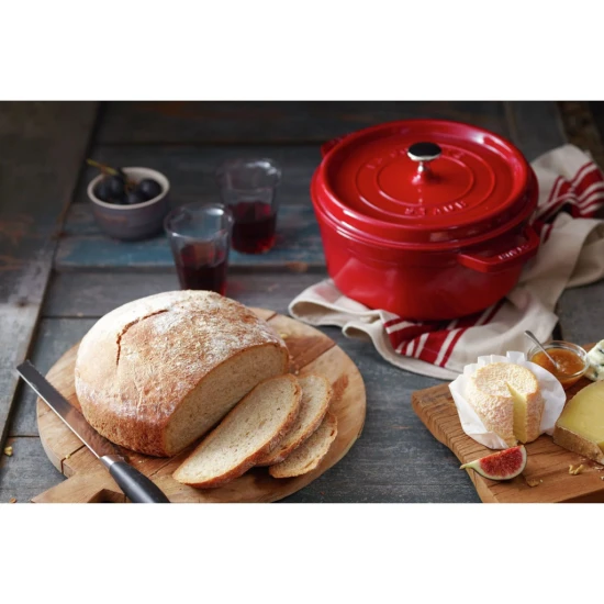 Staub öntöttvas edény | cherry | kerek | 24 cm | 3.70 l