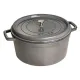 Staub öntöttvas edény | szürke | kerek | mély 34 cm Staub öntöttvas edény | szürke | kerek | mély 34 cm