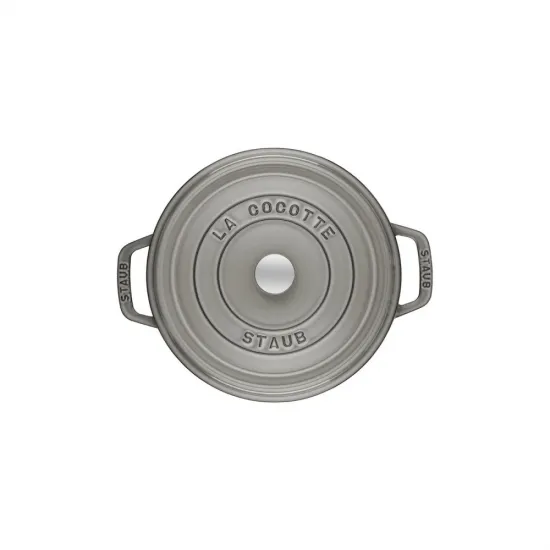 Staub öntöttvas edény | szürke | kerek | mély 34 cm Staub öntöttvas edény | szürke | kerek | mély 34 cm