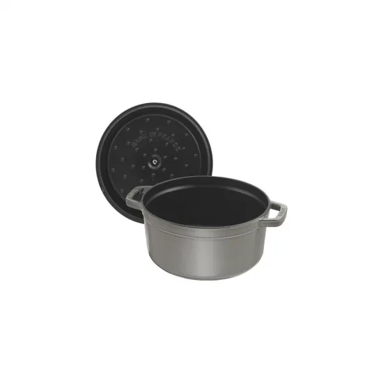 Staub öntöttvas edény | szürke | kerek | mély 34 cm Staub öntöttvas edény | szürke | kerek | mély 34 cm